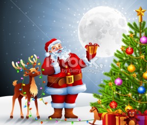 stock-illustration-22246302-santa-claus-and-rudolph-with-christmas-tree