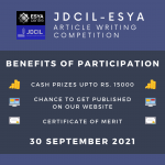 JDCIL-ESYA Article Writing Competition [Submit by September 30]