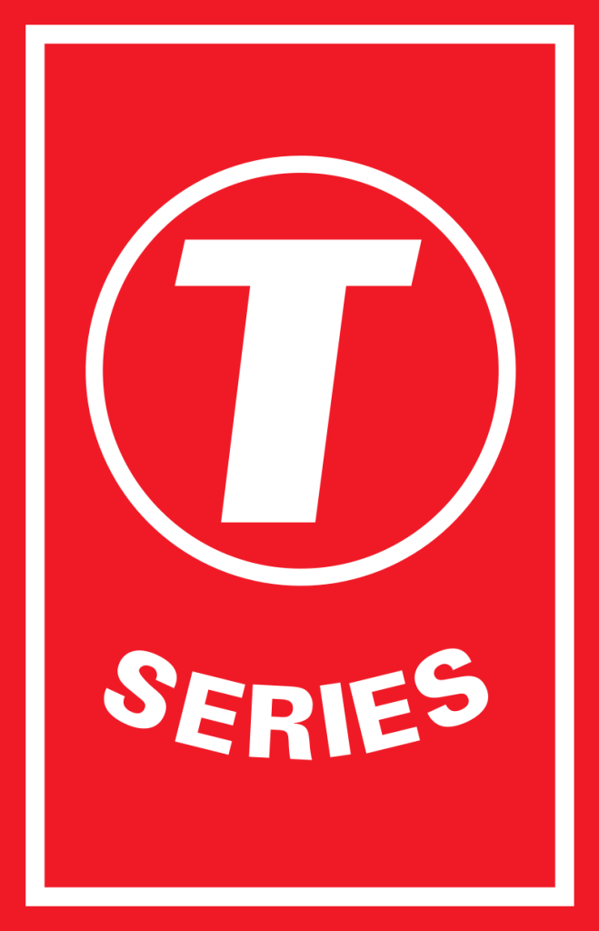 T-Series logo in red background
