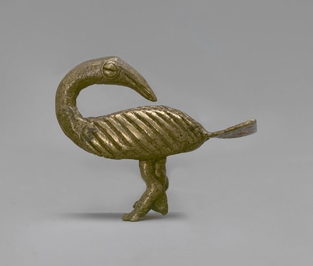 Image of an Akan gold weight 'Sankofa' bird