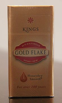 Image of the a packet of "Gold Flake" cigarettes. 