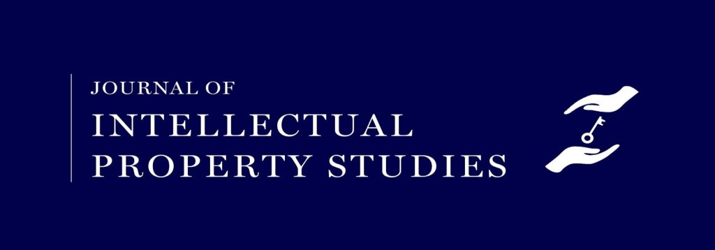 "Journal of Intellectual Property Studies" navy blue masthead. 
