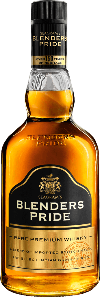 A bottle of Blender's Pride whiskey